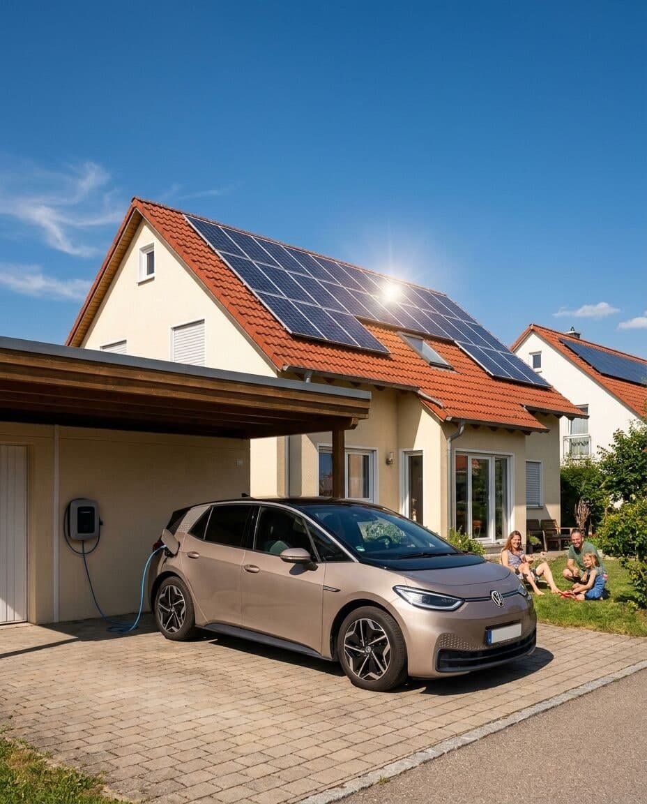 Zuhause laden mit Solarstrom